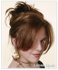 Loose party updo